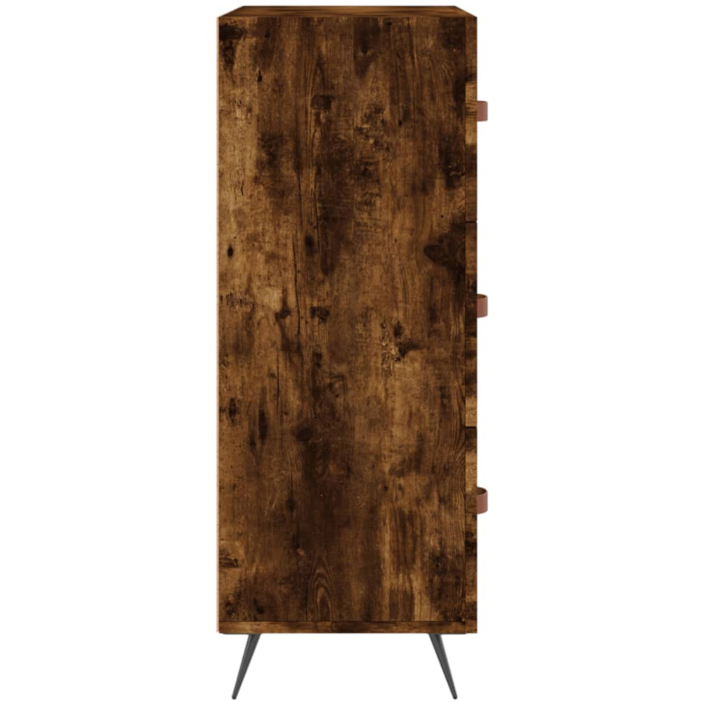 vidaXL 3 Drawer Smoked Oak Wooden Chest of Drawers Image 7