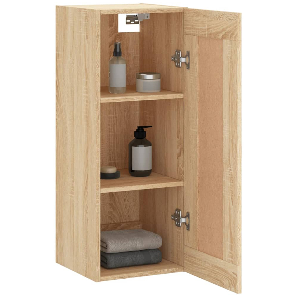vidaXL Single Door Brown Sonoma Oak Wall Mounted Cabinet Image 5