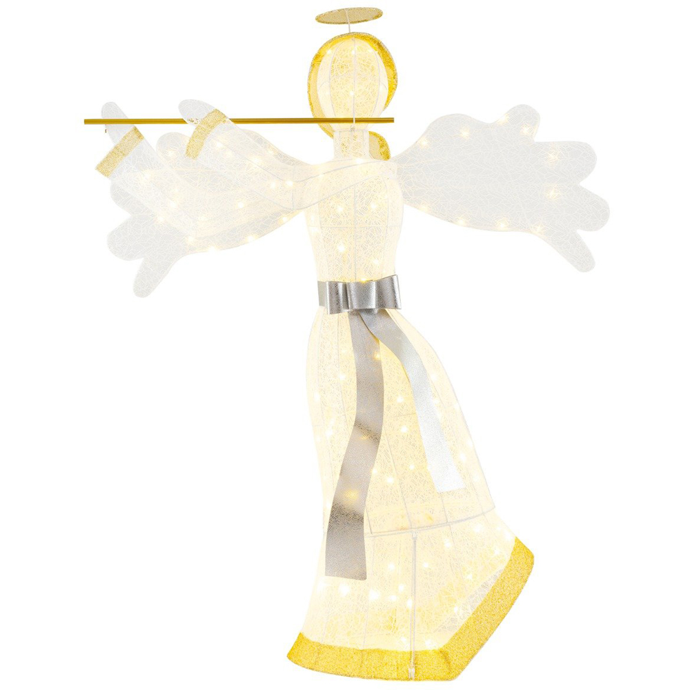 Costway 100 Warm White LED Angel Christmas Decoration 4.9ft Image 2