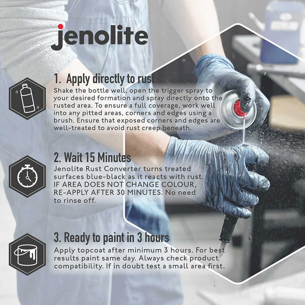 Jenolite Original Rust Converter Trigger Spray 1L Image 3