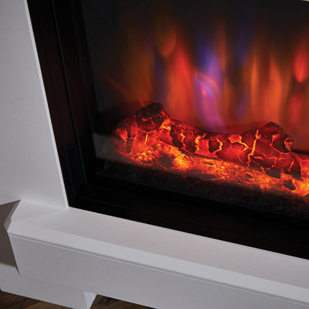 Suncrest Eggleston White Textured Electric Suite Image 5