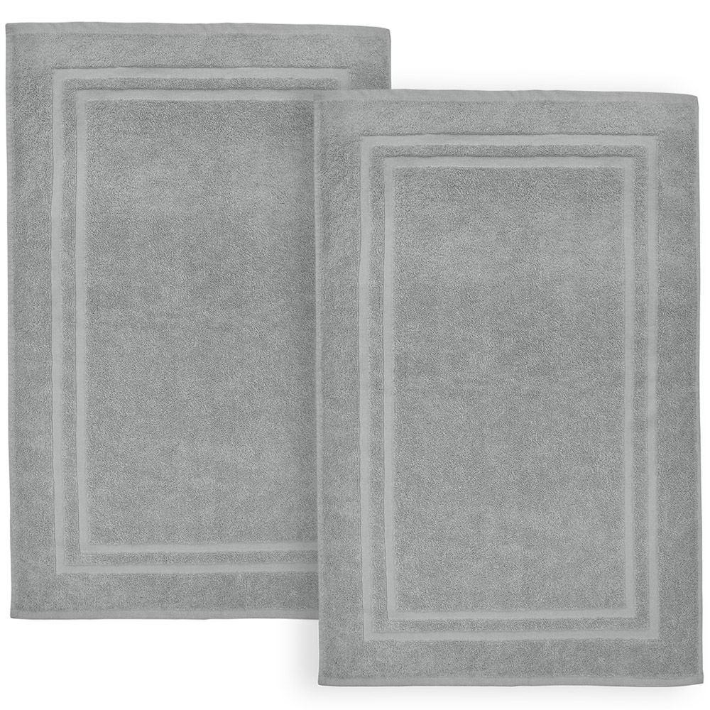 Velosso Grey Cotton Hotel Bath Mat Image 3