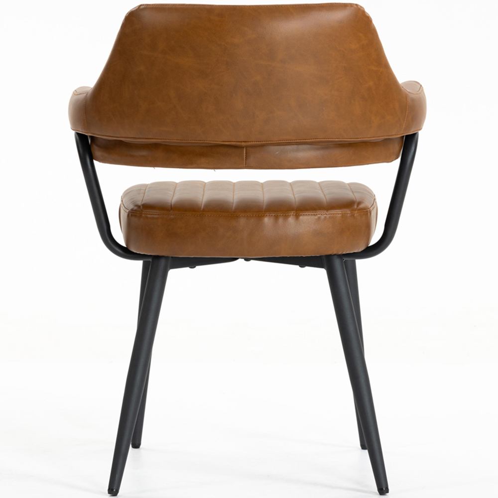 Portland Axton Tan Faux Leather Dining Chair Image 5