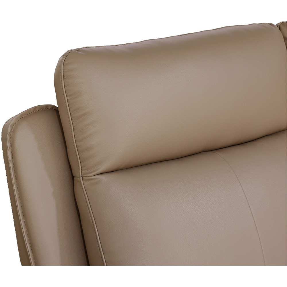 Aspire Elmhurst 2 Seater Mushroom Leather Power Recliner Sofa with USB and USB-C Charging Image 5