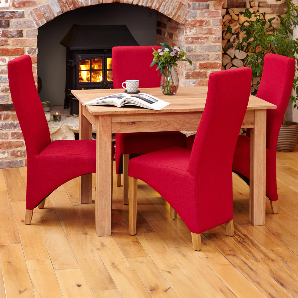 Baumhaus Mobel 4 Seater Dining Table Oak Image 2