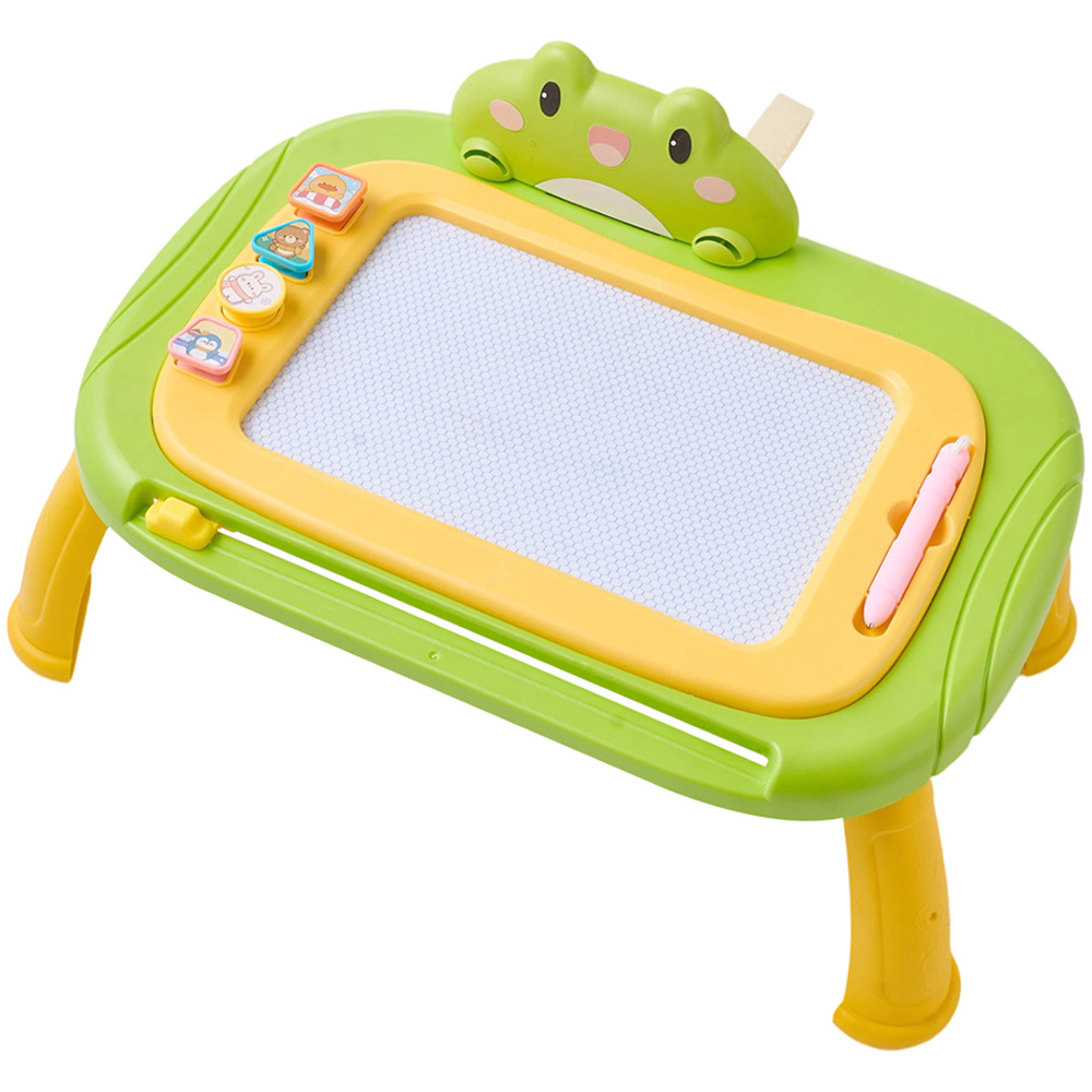 H&O Direct Kids Green Frog Magnetic Erasable Drawing Board with Pen Image 1