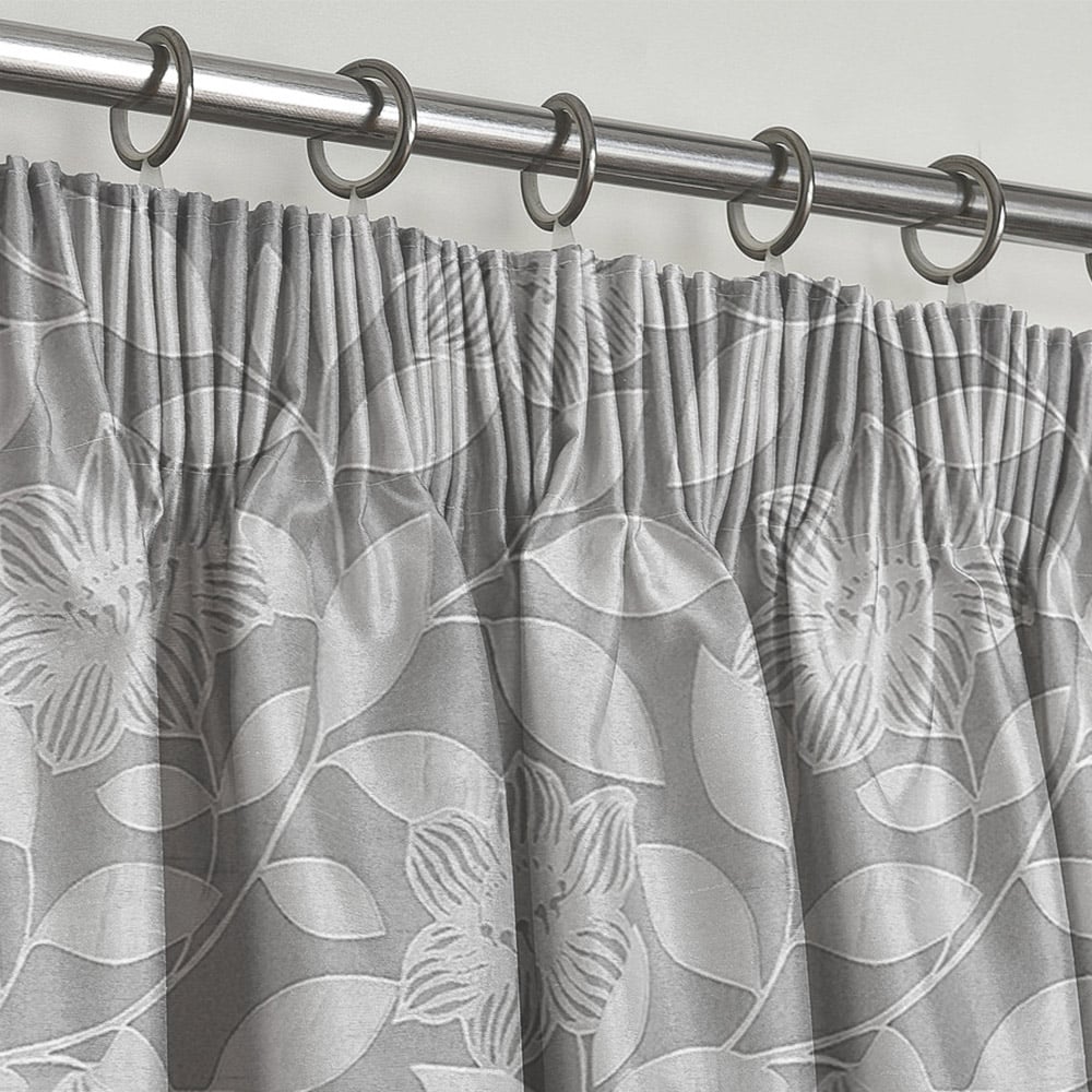 Intimates Serena Silver Tape Top Curtains 168 x 223cm Image 2