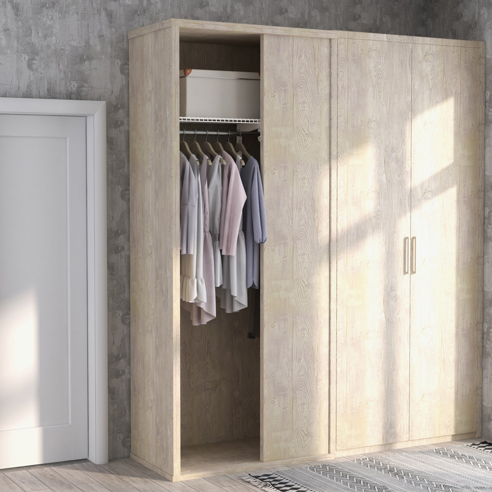 Costway White Custom Closet Organiser System Kit with Shelves Image 7