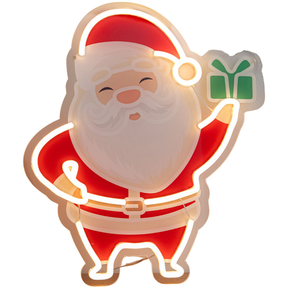 Samuel Alexander Warm White LED Santa Neon Sign Christmas Decoration 40cm Image 2