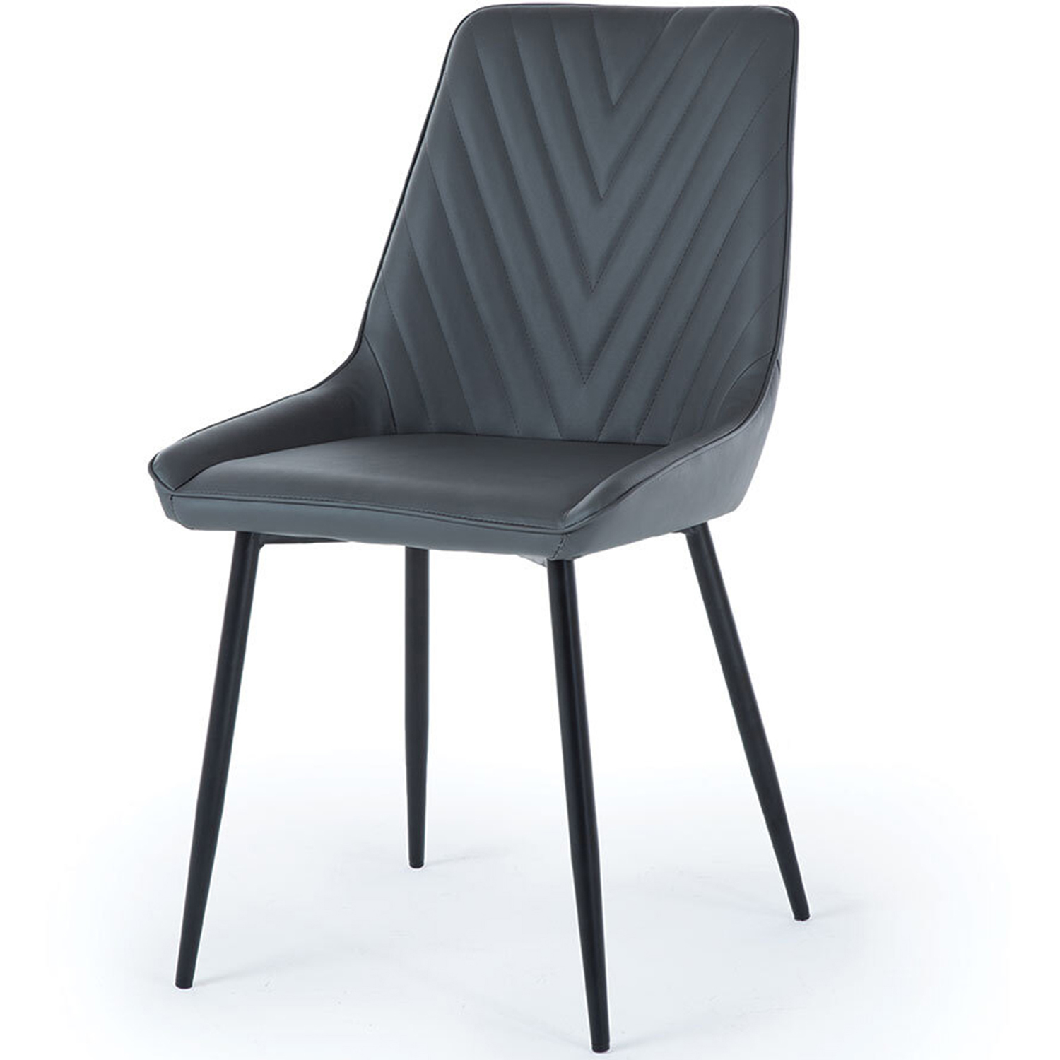 Sorrento Set of 2 Dark Grey Dining Chair Image 4