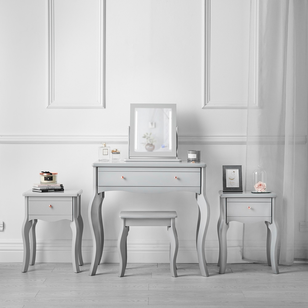 CARME Home Sorrento Grey Side Table Image 4