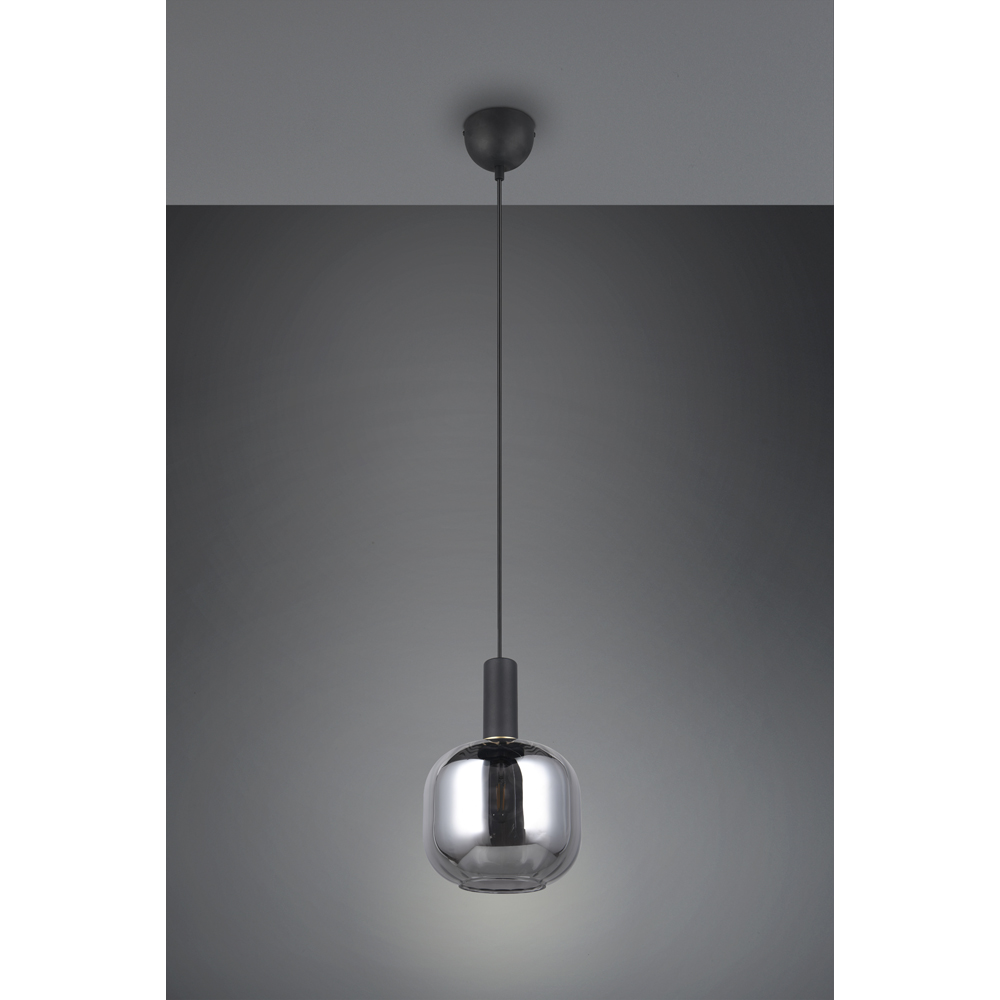 TRIO Diva Matt Black Ceiling Pendant Light Image 5
