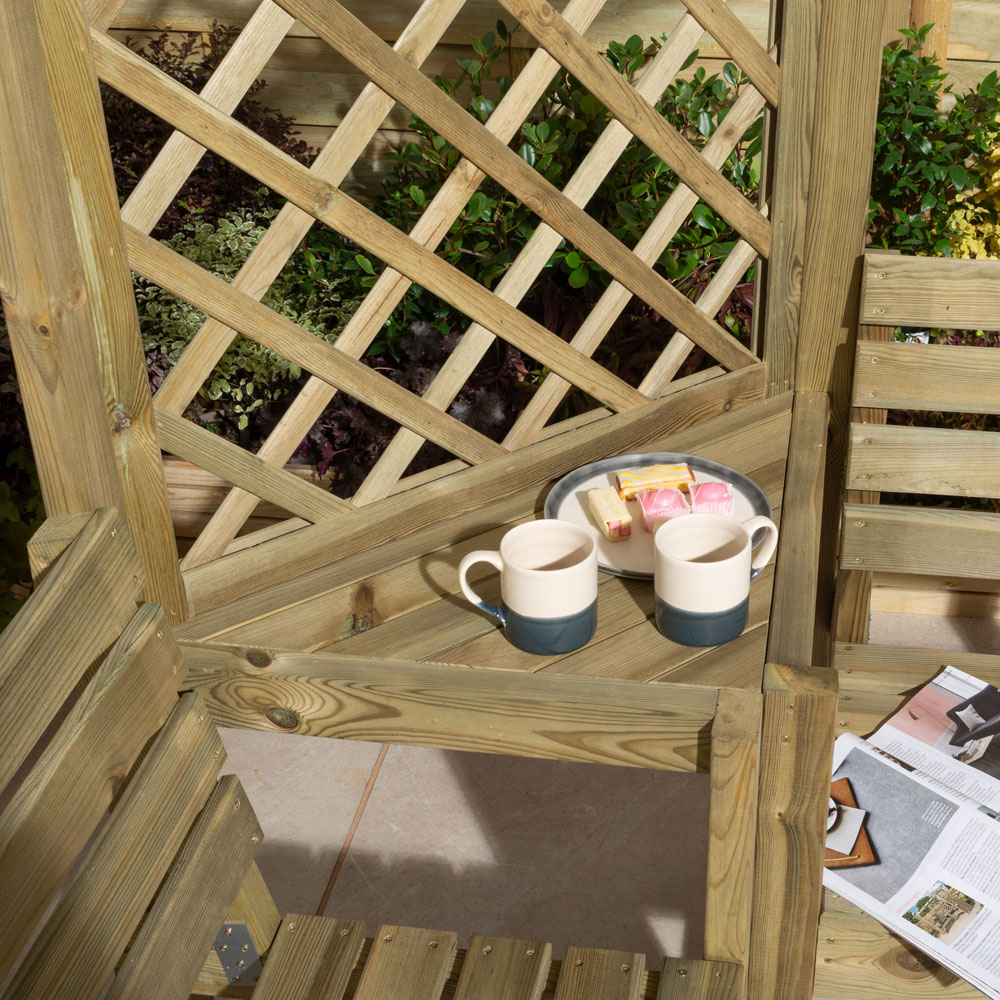 Rowlinson Pemberley 4 Seater 6.7 x 6.1ft Corner Arbour Image 4