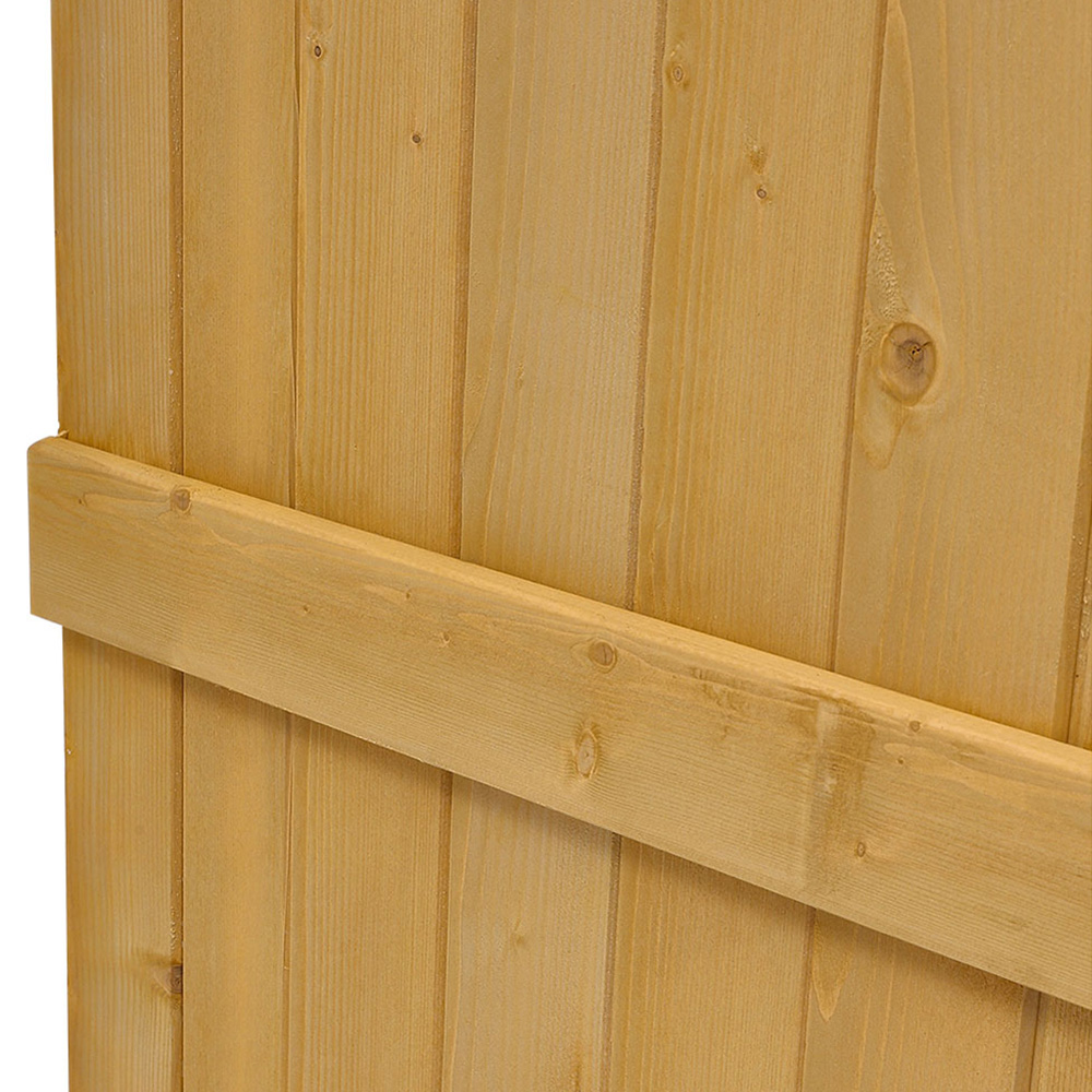 Living and Home 3.4 x 6.8ft Semi Braced Arched Top Wooden Garden Gate Image 6