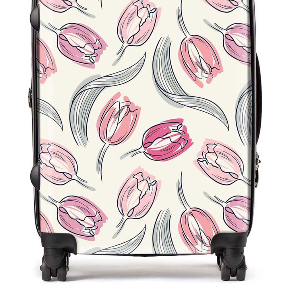 Warren Reed Designer Medium Tulips Suitcase Image 2