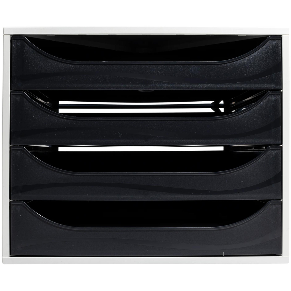 Exacompta EcoBox Office 4 Drawer Black Desk Organiser Image 2