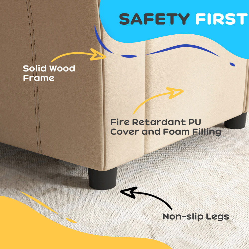 Tommy Toys Black Kids Recliner with Adjustable Backrest and Footrest Image 6