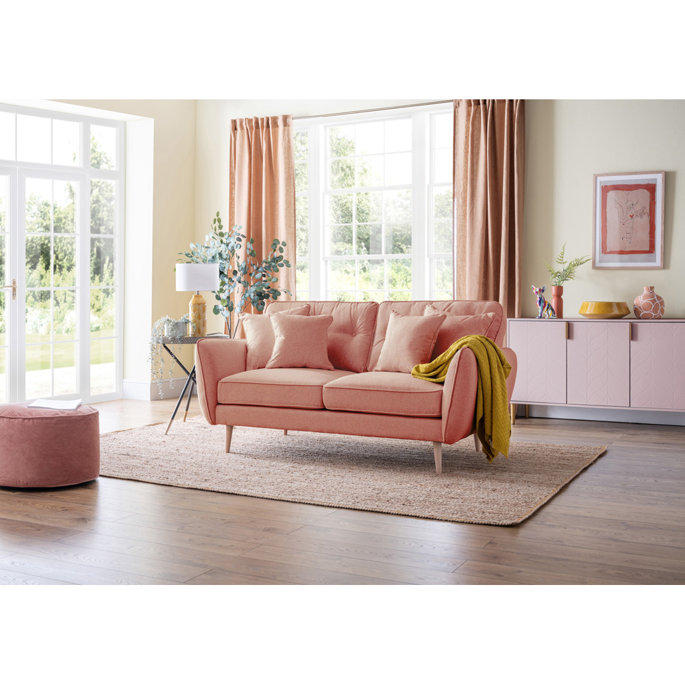 Opry Faro 2 Seater Button Back Coral Sofa Image 5