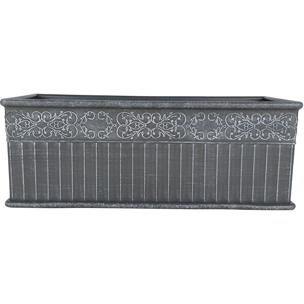 Garden Gear Damask Lead Effect Trough and Planter Set Image 4