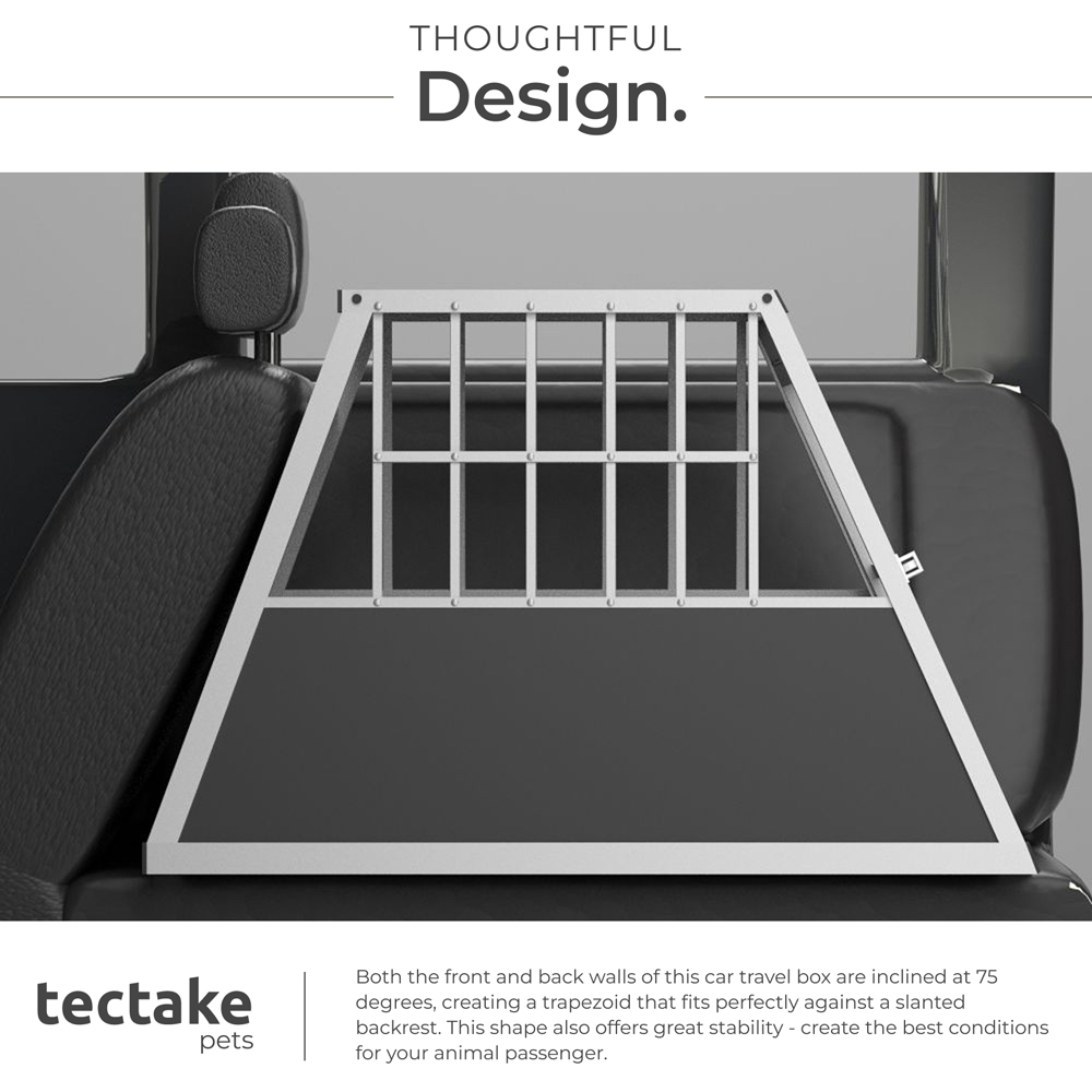 tectake Black Lockable Dog Crate Image 4