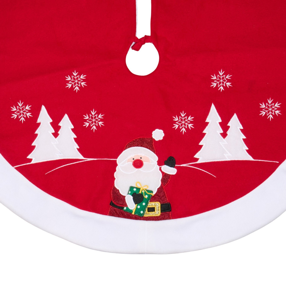Waving Santa Tree Skirt Image 3