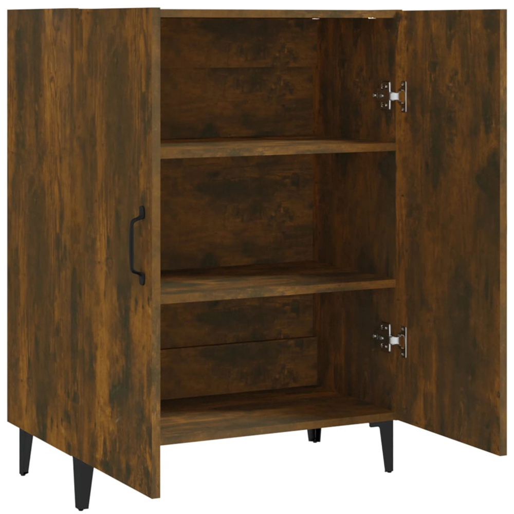 vidaXL 2 Door Smoked Oak Sideboard Image 4