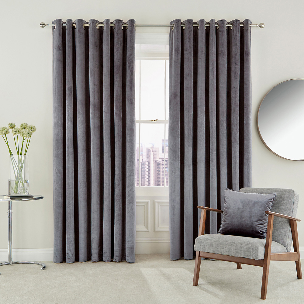 Helena Springfield Escala Lined Damson Curtains 168 x 137cm Image 3