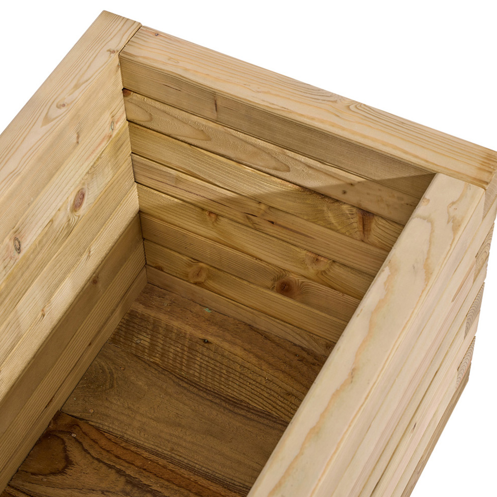Rowlinson Premier Natural Wooden Patio Trough Planter 37 x 150 x 40cm Image 3
