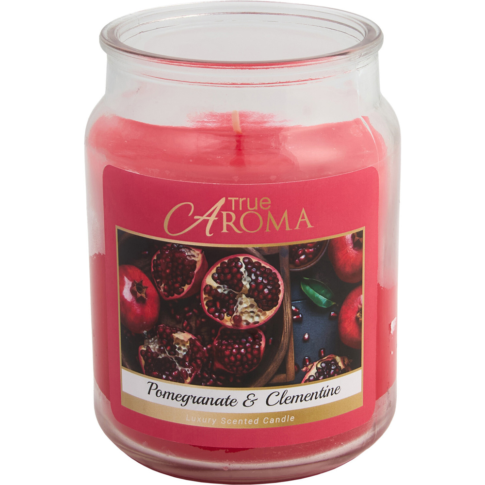 Scented Large Mason Jar Candle Pomegranate and Clementine Image 3