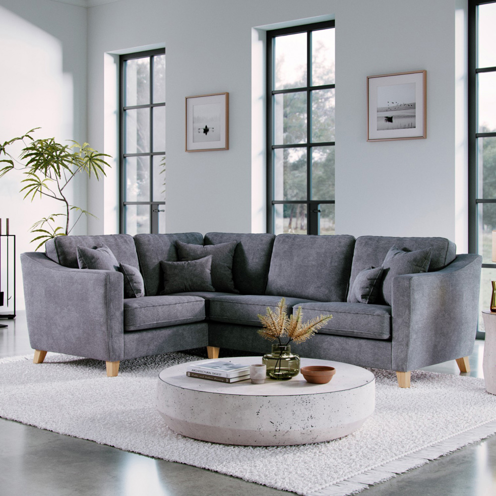 Marlon 3 Seater City Steel Left Hand Corner Sofa Image 6