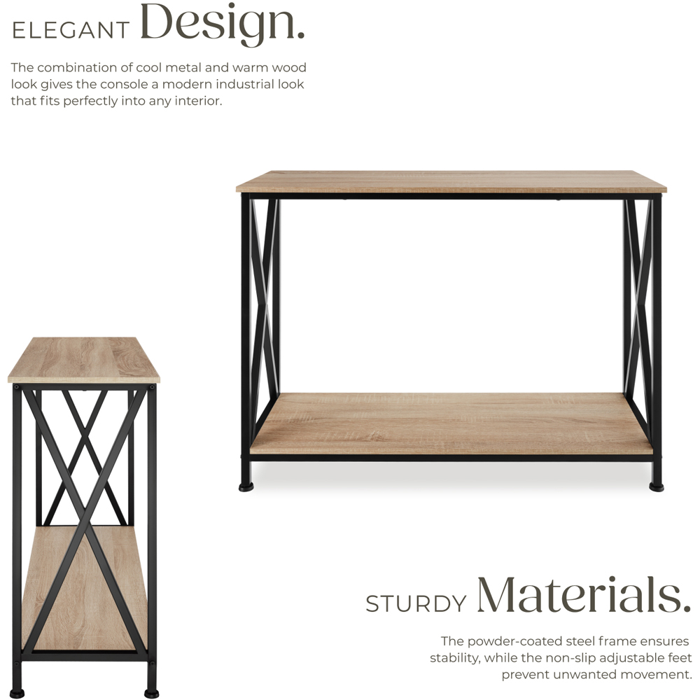 tectake Tacoma Single Shelf Oak Sonoma Console Table Image 3