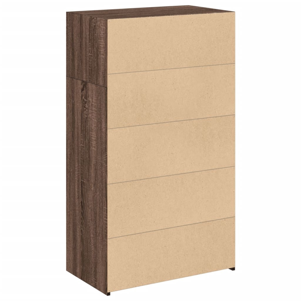 vidaXL 4 Shelf Brown Oak Highboard Image 6