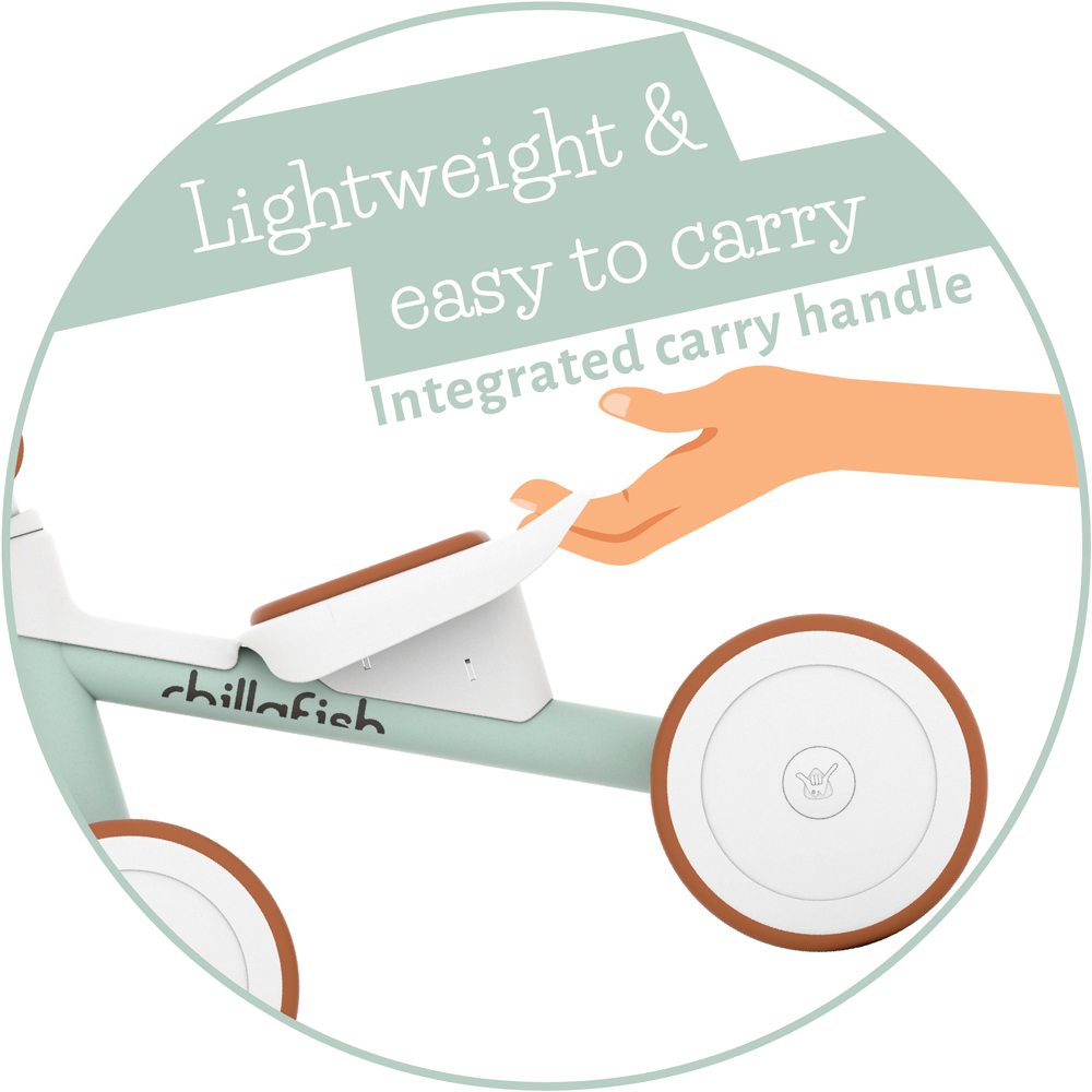 Chillafish Quadie Racer Toddlers Breeze Grow with Me Grey and Orange 4 Wheel Ride On with Basket Image 7