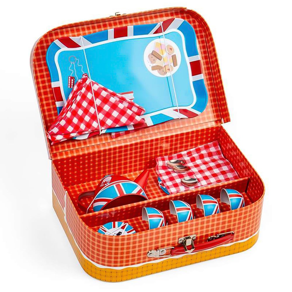 Bigjigs Toys Kids Wooden London Tin Tea Playset Image 3