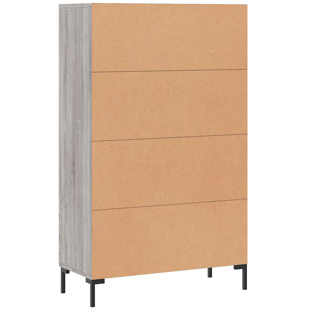 vidaXL 2 Door Single Drawer Grey Sonoma Highboard Image 8