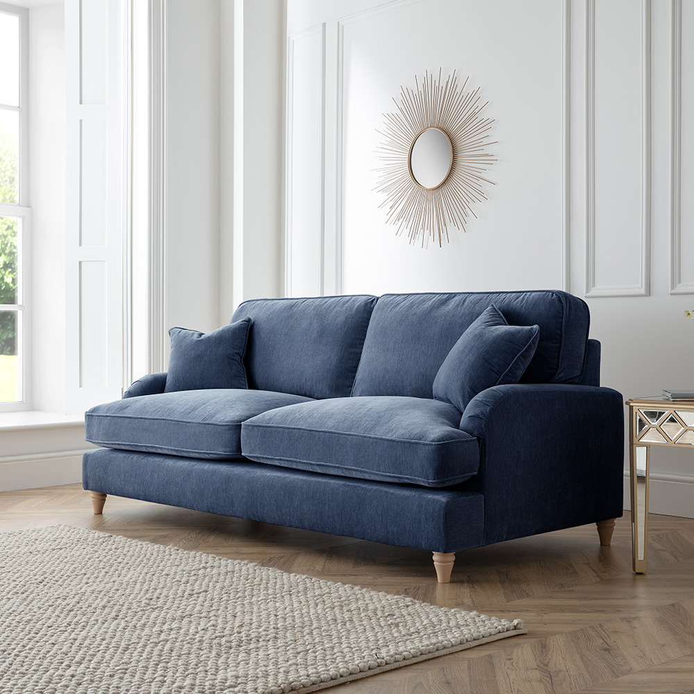 The Vienna 3 Seater Navy Sofa Image 6