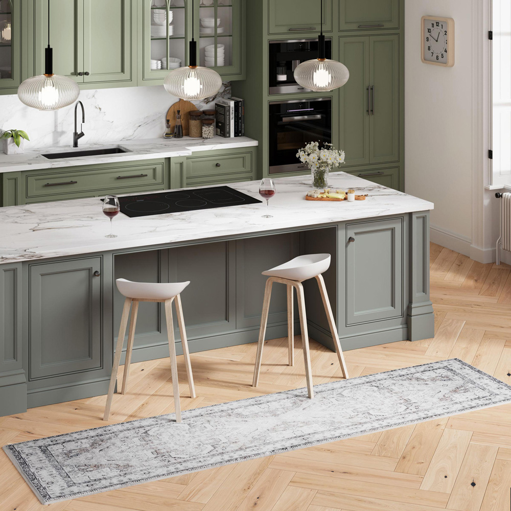 Kukoon Margot Beige Flat Vintage Rug 60 x 240cm Image 1