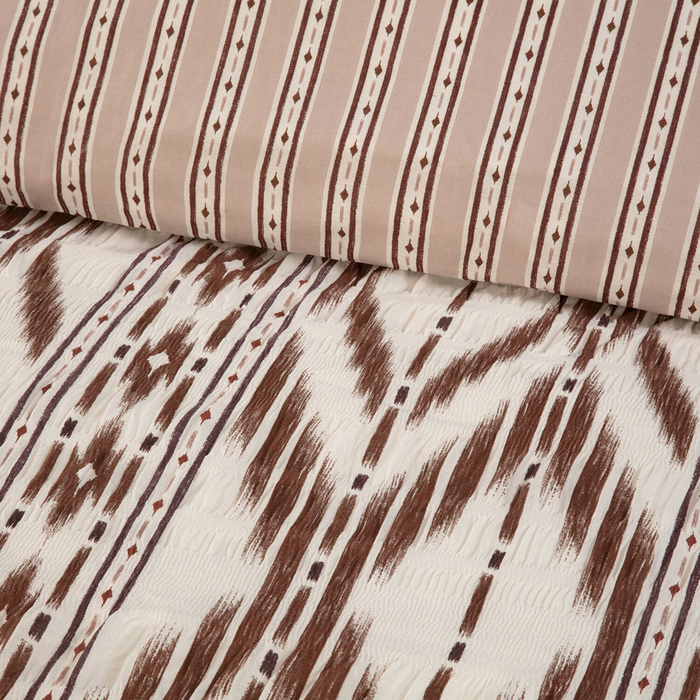 Arizona Seersucker Duvet Set Natural Double Image 4