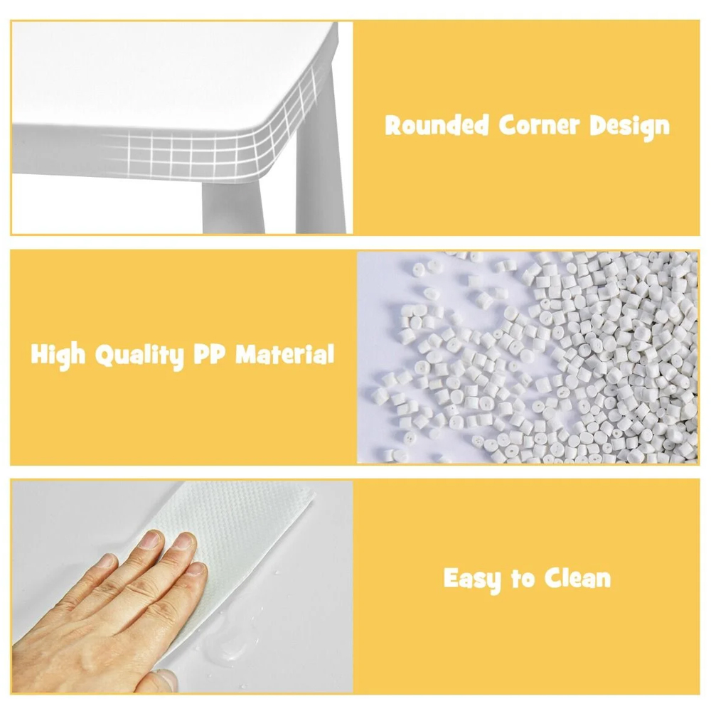 Costway White Table and Chair Set Image 8