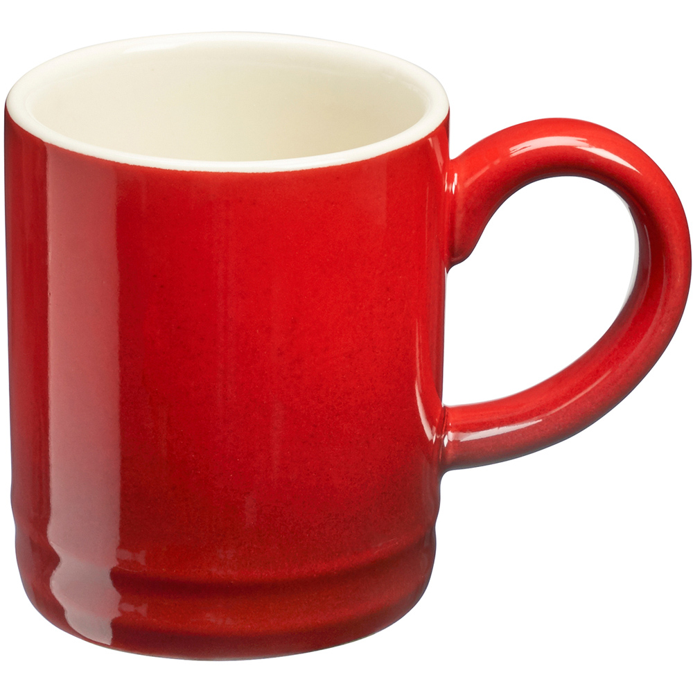 Cooks Professional Red Espresso Stoneware Cups 4 Pack Image 3