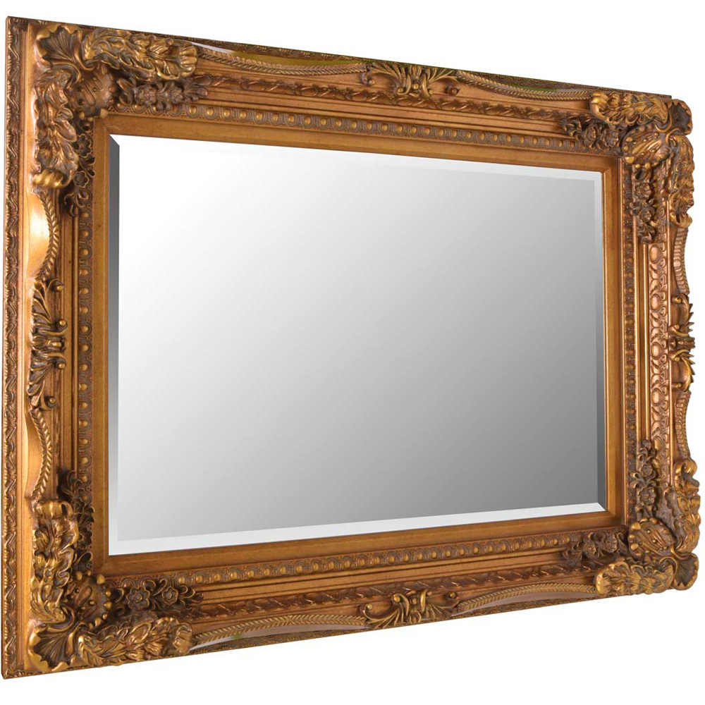 Carved Louis Gold Wall Mirror 122 x 91cm Image 3