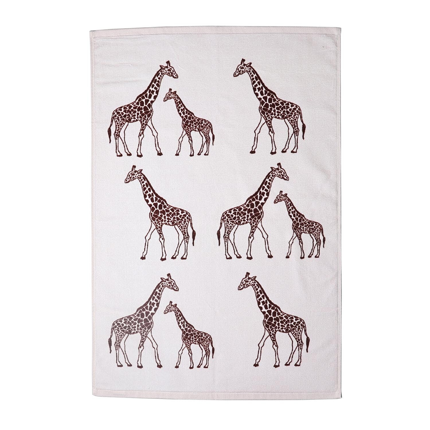 Velour Giraffe Hand Towel - White Image 2