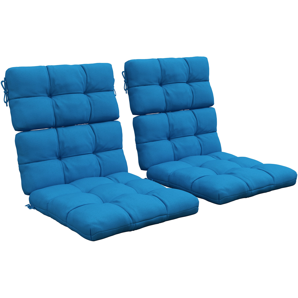 Outsunny Turquoise Green Seat Cushion Replacement Set of 2 Image 1