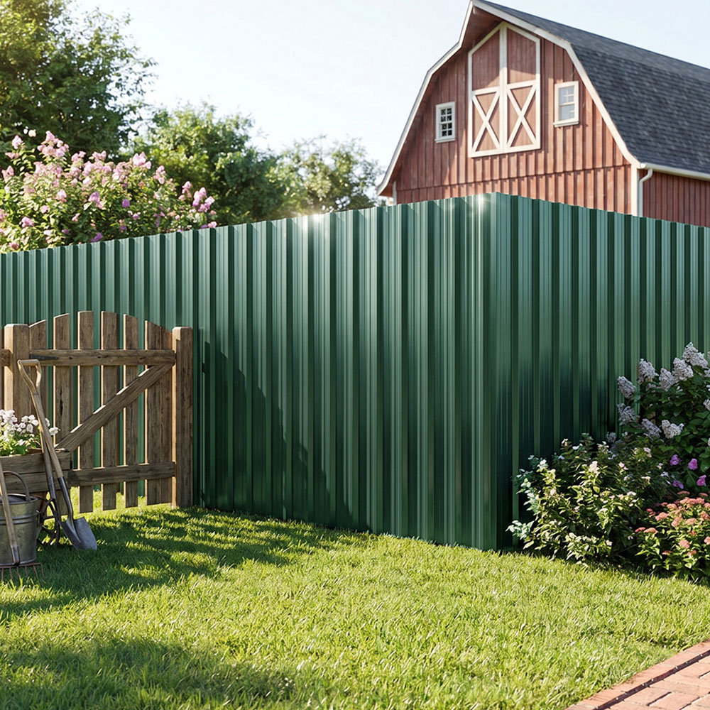 Living and Home 120 x 45cm Dark Green Galvanised Steel Roofing Sheet 12 Pack Image 5