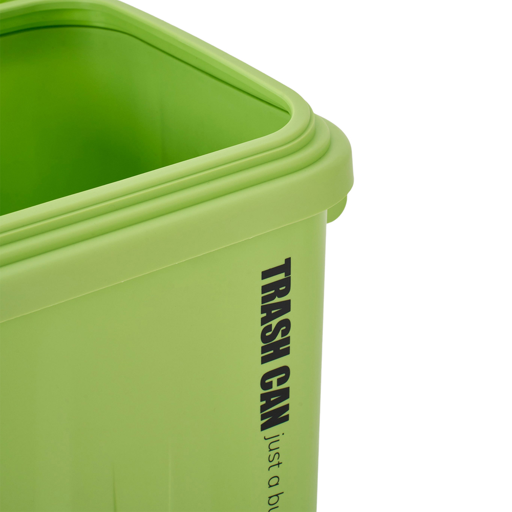 Living and Home Green Industrial Flip Lid Rubbish Bin 32L Image 3