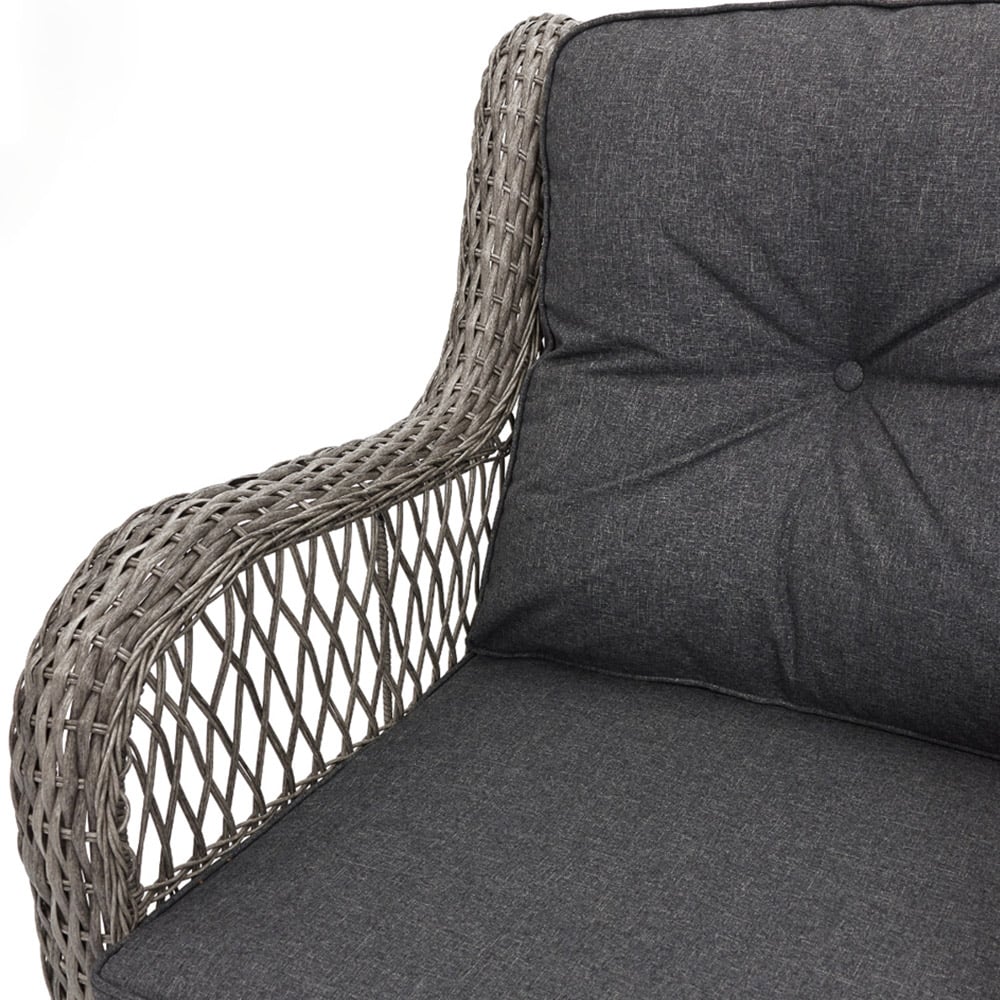 Home Detail Sydney 2 Seater Grey Rattan Garden Lounger Image 7