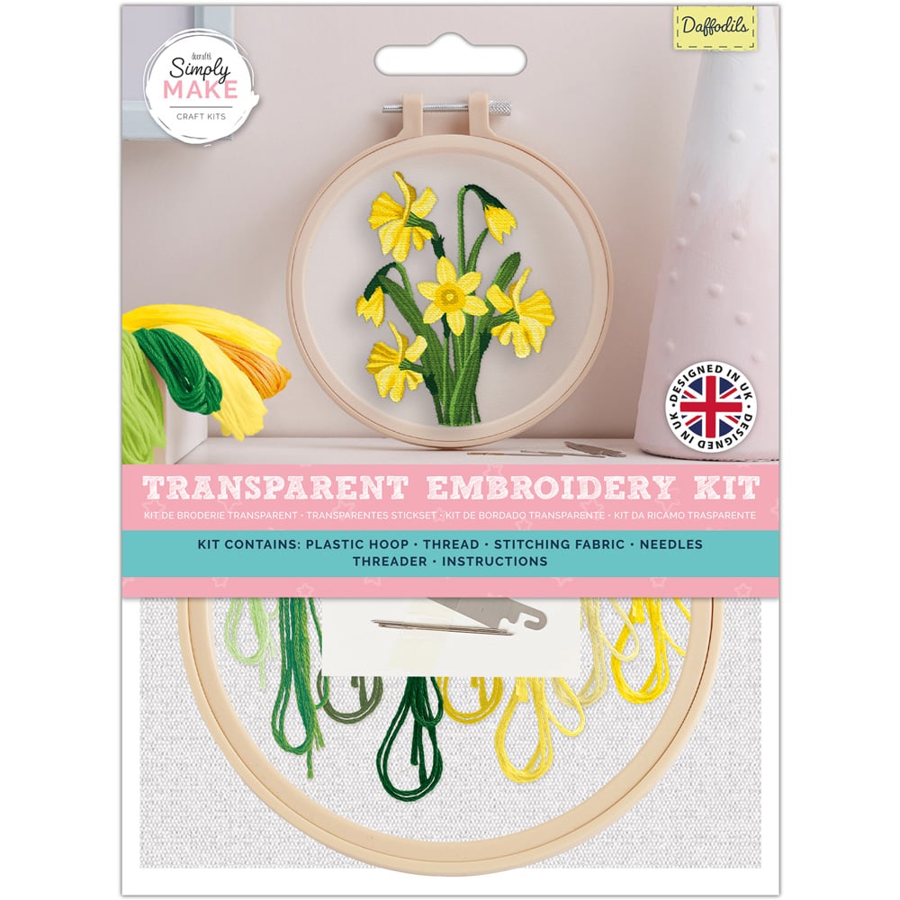 Simply Make Daffodil Embroidery Craft Kit Image 1