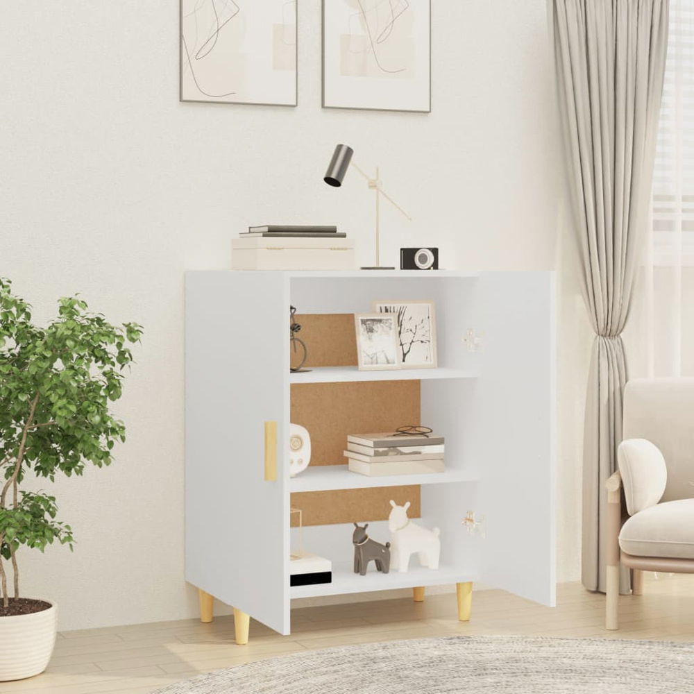 vidaXL 2 Door White Sideboard Image 6