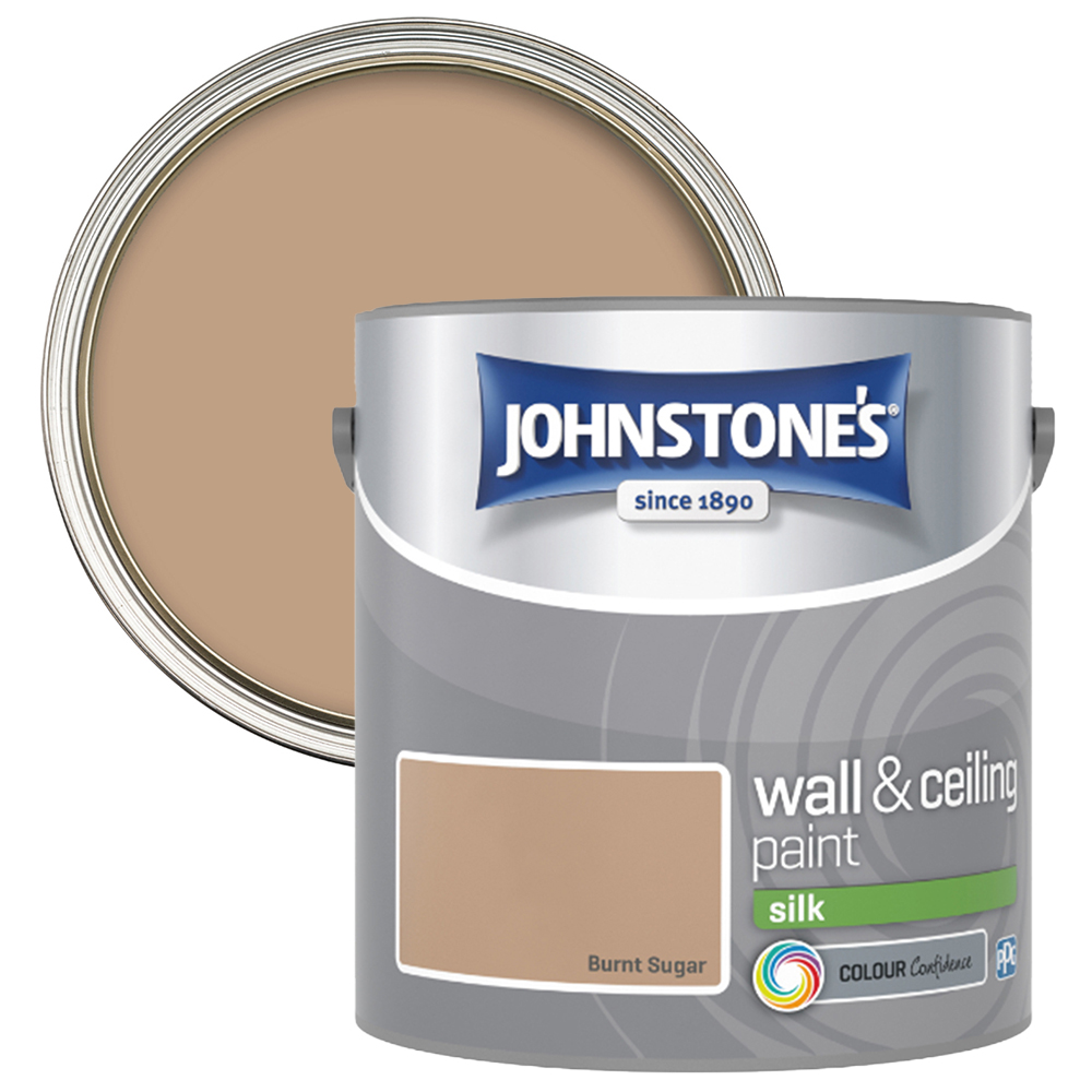 Johnstone's Walls & Ceilings Burnt Sugar Silk Emulsion Paint 2.5L Image 1