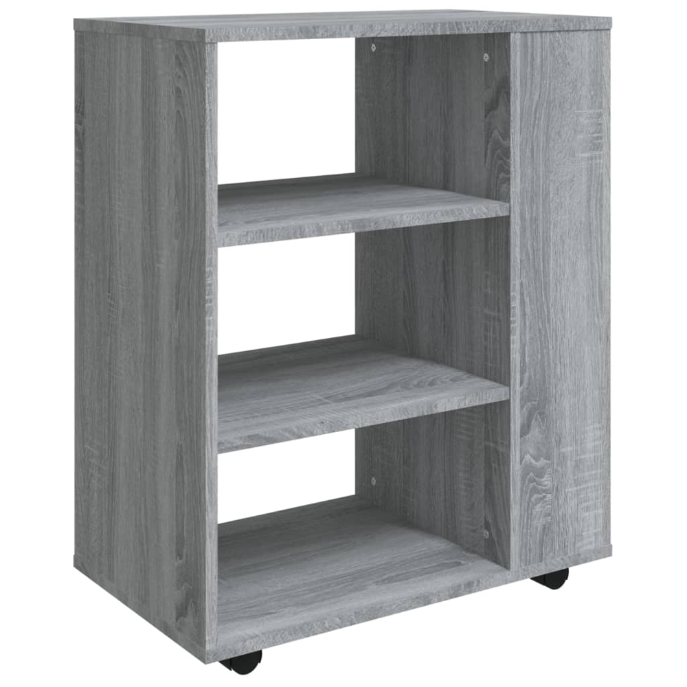 vidaXL 6 Shelf Sonoma Oak Rolling Cabinet Image 2